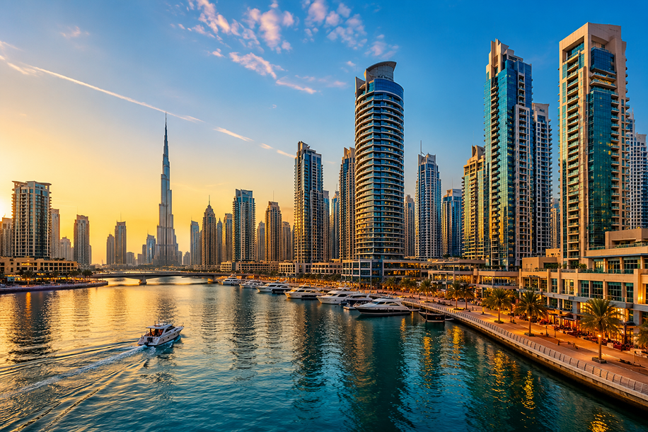 Dubai Marina waterfront skyline