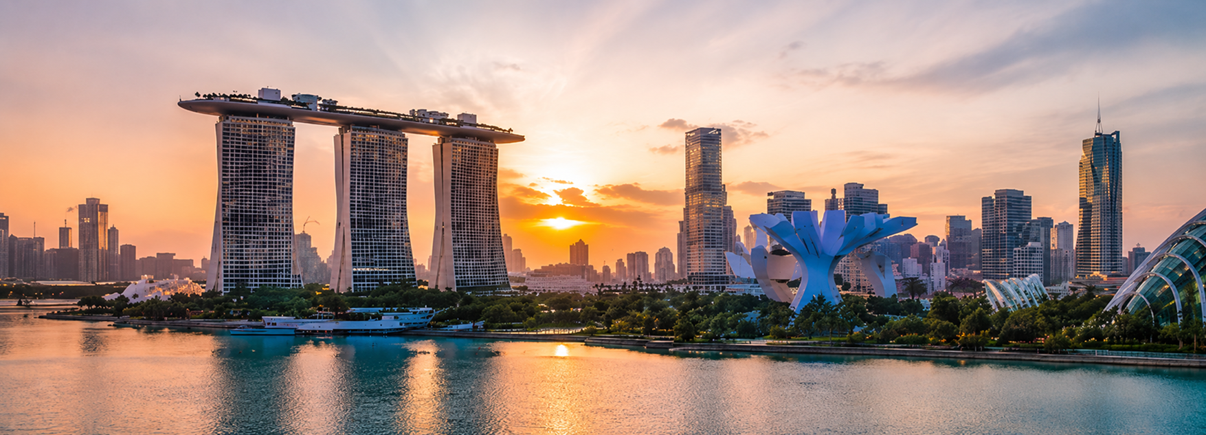 Marina Bay Sands Singapore at sunset